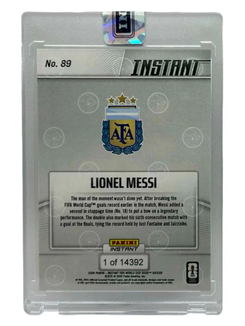 2026 Panini Instant FIFA World Cup #89 Lionel Messi  Argentina